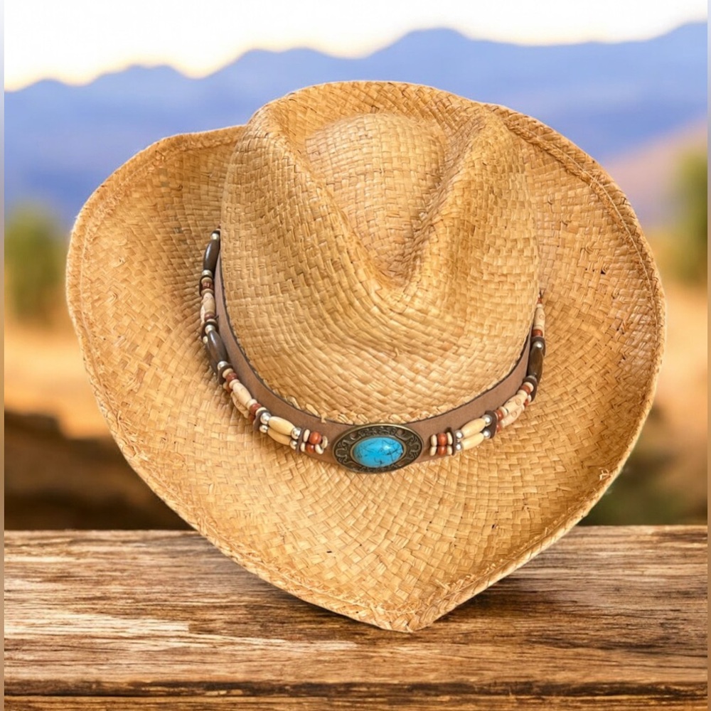 Henschel Cowboy Hat with Turquoise Beaded Band